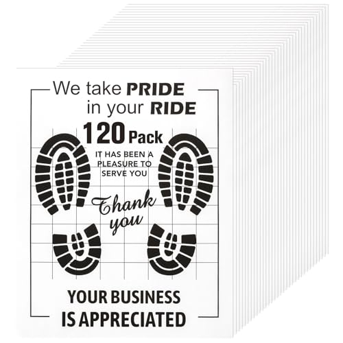 120 Pcs Paper Floor Mats for Cars 16x20 Disposable Car Floor Mats with Kraft Paper + PE Waterproof Layer Temporary Vehicles Floor Protector Paper Mats for Car Details
