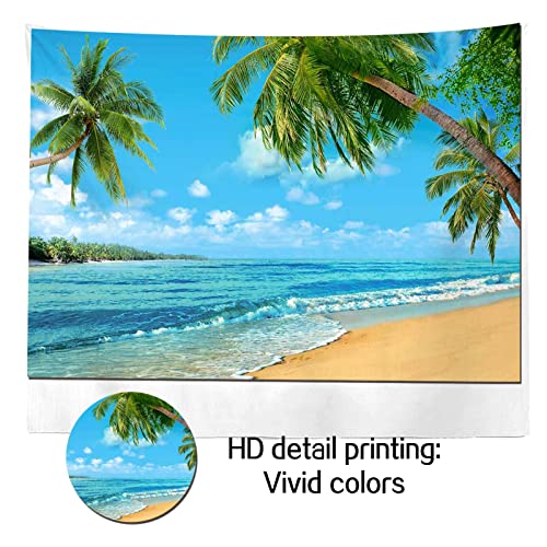 Seaside Island Palm Trees Photo Background Summer Tropical Beach Photography Backdrop For Wedding Bride Shower Children Birthday Party Decoration Banner Supplies 7X5Ft #TOP2