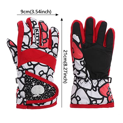 Luvas De Esqui Para Crianças, Luvas De Inverno Para Crianças À Prova De Vento Impermeável Snowboard