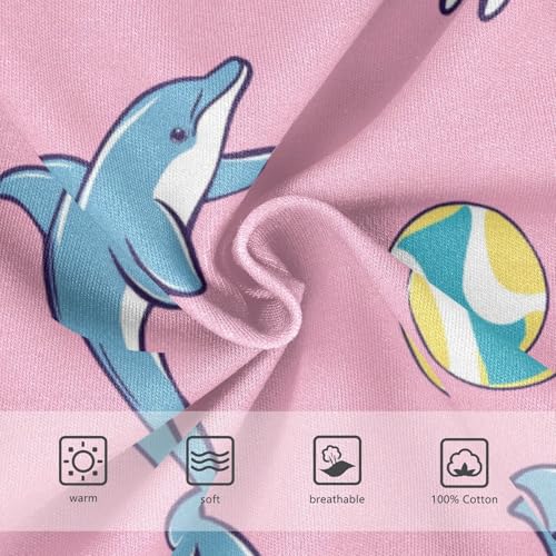 Wusikd Cute Pink Dolphins Boys' Underwear Cotton Beach Balls Boys Briefs Soft Toddler Underwear 2T3