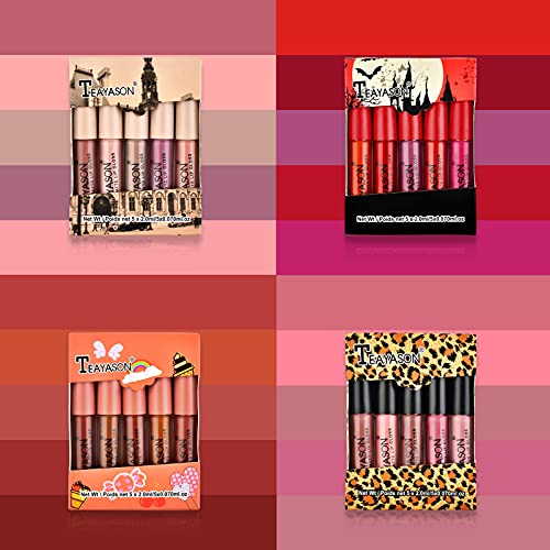 5pcs rose mist lipstick set easy to color long lasting matte lips…