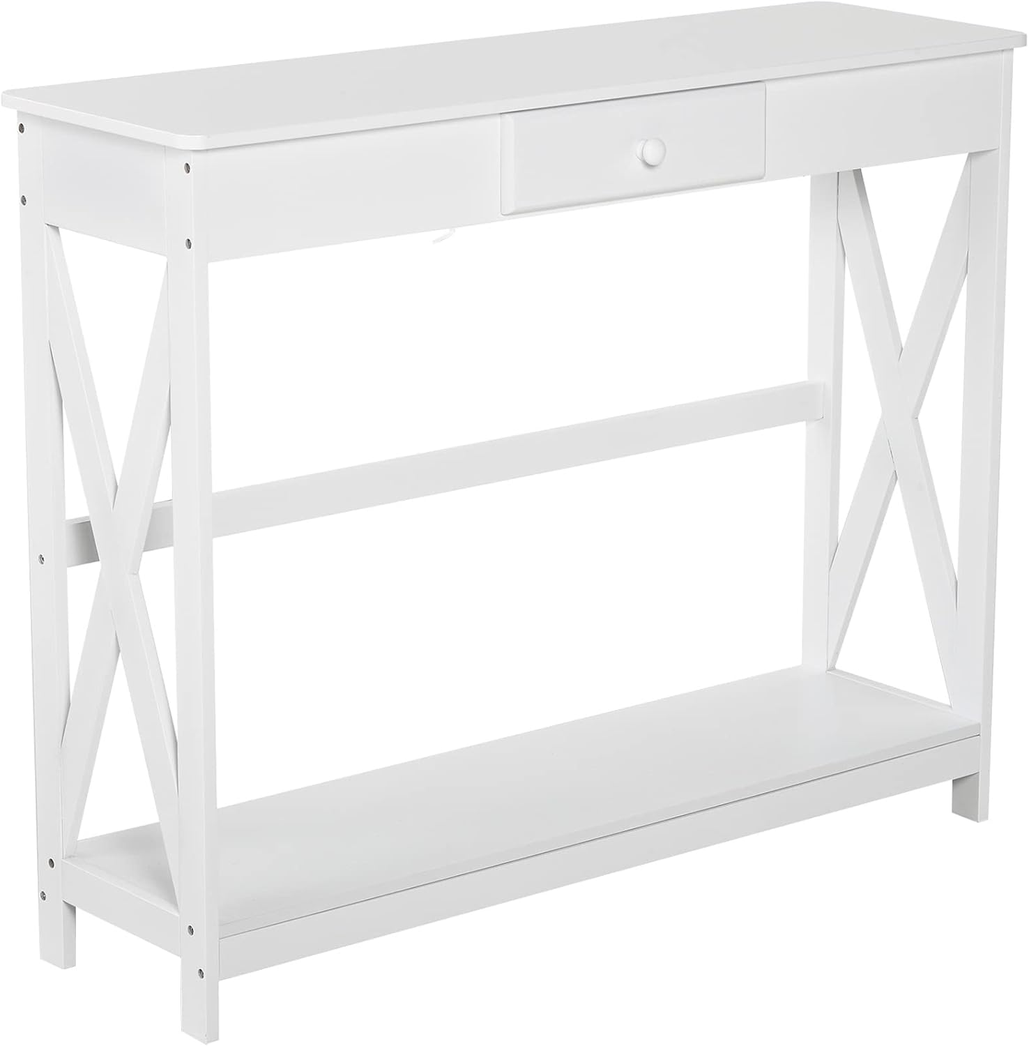 Console Table, Narrow Entryway Table with Drawer Storage Shelf