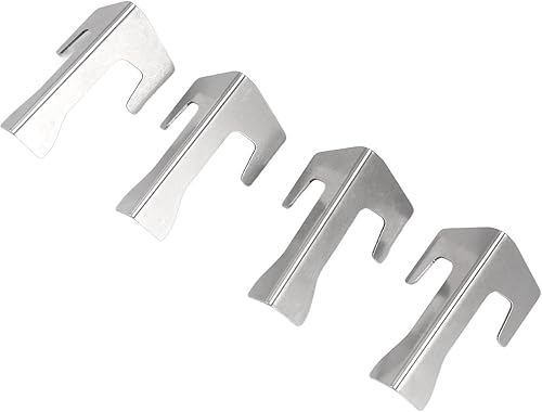 Miniatura 2 de EMUKOEP 4 espaciadores de placa de calor para parrilla, fáciles de instalar, a prueba de óxido, universales, de acero inoxidable, cubiertas para