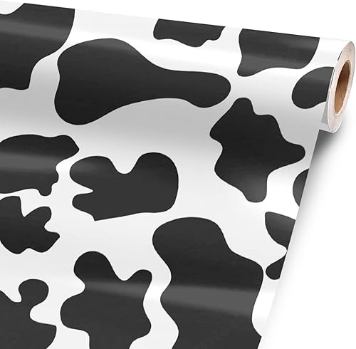 Lámina de vinilo con estampado de vaca de 24 x 52 pulgadas para artículos grandes o personalizados. Envoltura 3M para artículos personalizados de Lámina de vinilo con estampado de vaca de 24 x 52 pulgadas para artículos grandes o personalizados. Envoltura 3M para artículos personalizados de