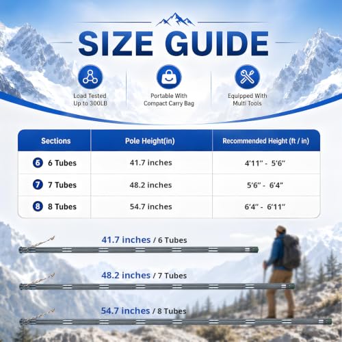 Bastón táctico multiherramienta aiGear para supervivencia al aire libre 6