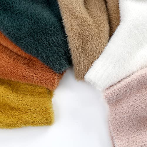 Image of Curipeer Baby Sweater Solid Ruffle Basis Pullover Sweater Turtleneck Longsleeve Fall Clothes for Baby Girl and Boy 6M-4T