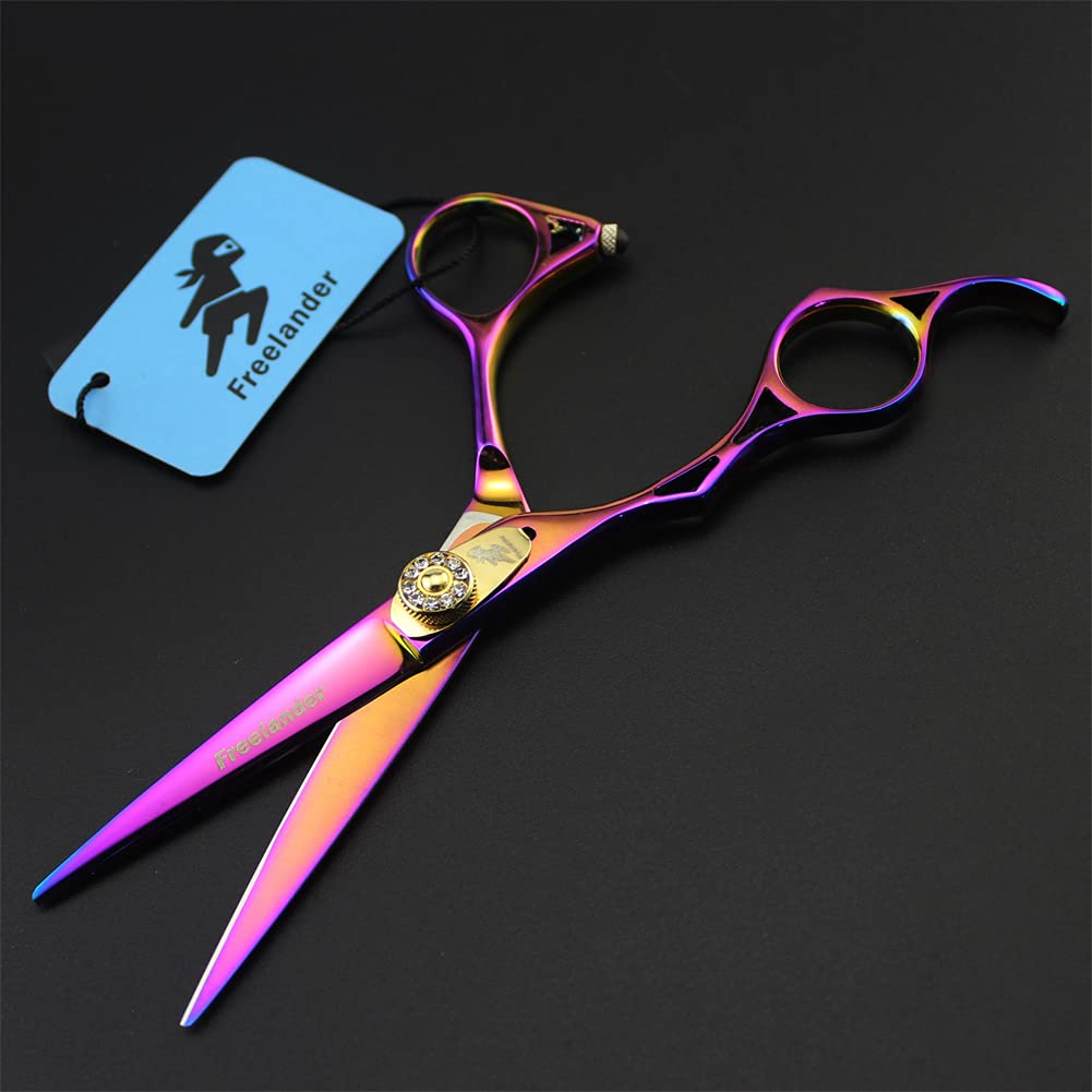 Ciseaux À Couper Les Cheveux De La Main Gauche De 5,5 Pouces, Ciseaux De Coupe De Cheveux en Acier Inoxydable 440C, Barbiers Ou Usage Domestique, Léger Et Net