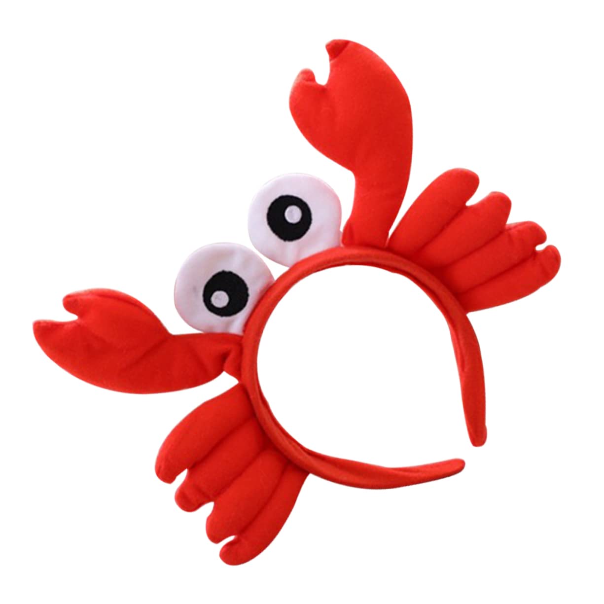 LABRIMP Red Crab Plush Hair Bands Adorable Big Eye Crab Headband for Adults Creative Decorative Hair Hoops Fun Ornaments for Parties Birthdays Cosplay