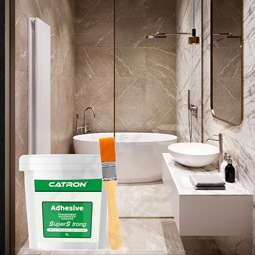 Image of Catron Transparent Waterproof Glue for Leakage, Epoxy Resin floor paint, Crack Seal Waterproofing Agent for Roof, Walls, Tiles Solution, Indoor and Outdoor Super Strong Adhesive Sealant (1 Kg /Litre)