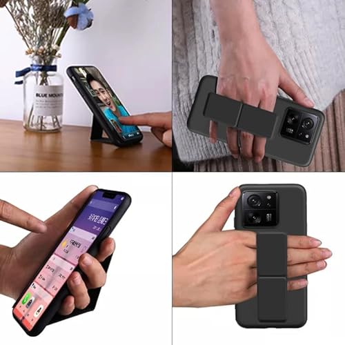 Pusiikeer XIAOMI 13T Pro Phone Case, Stand Case With Tempered Glass Screen Protector Hide Folding Kickstand Silicone Tpu Shockproof Protective Cover Phone Case For Xiaomi 13T/13T Pro thumb #4