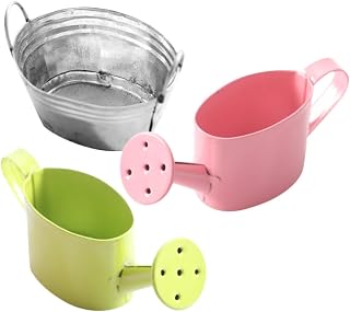 Hemoton Mini Garden Watering Kettle Set, Alloy Dollhouse Miniature Decor | Portable and Easy to Place, Lovely Elegant Style, for Indoor Mini House Scenes