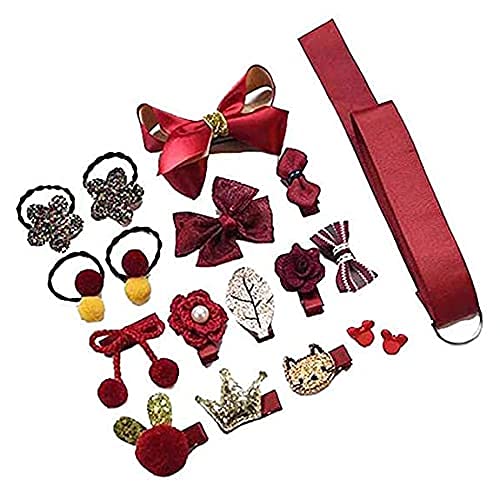 Image of Kashish's Fancy Head wear Accessories For Baby Girls Hair Clip Princess Hair Clip Cute Cartoon Clip, Headband, Schoolgirl, Baby Girl Toddler Set Gift Box Set of 18 Pieces