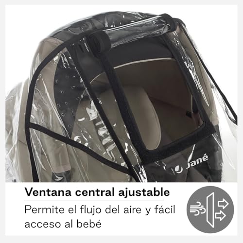 Miniatura 4 de Jané Burbuja De Lluvia Universal Para Capazo, Protector Impermeable Transparente Con Ventana Y Ventilación, Incluye Bolsa