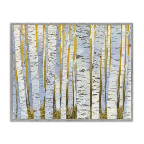 Stupell Industries 'Birch Tree Forest Golden Grass'| Framed Giclee Art
