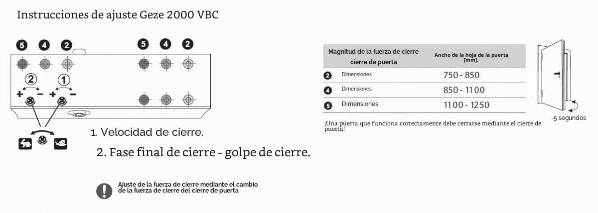 GEZE TS 2000 V BC Marrón Cierrapuertas de brazo articulado para puertas de una sola hoja de hasta 1250 mm de ancho de hoja con barra de retención activable/desactivable 102446 y placa de montaje/juego