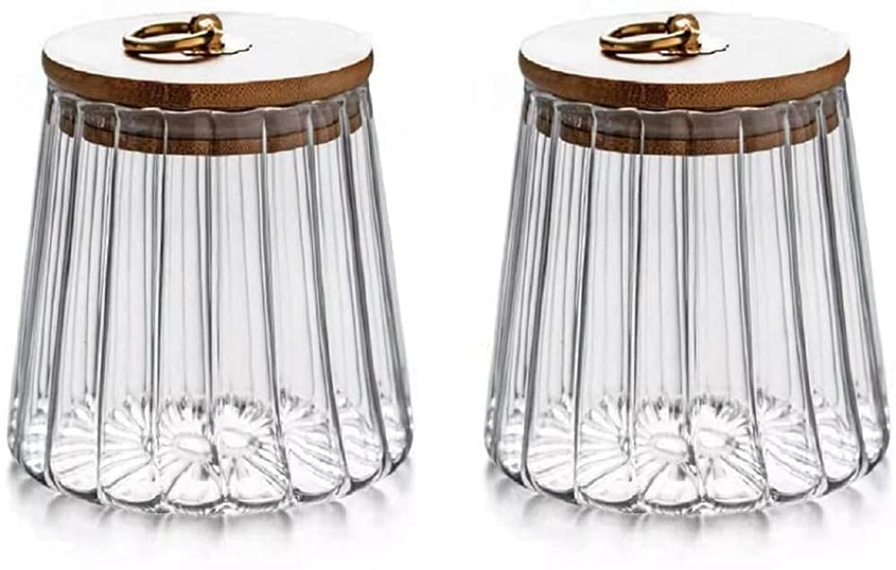 Barattoli per La Conservazione degli Alimenti in Vetro Borosilicato con Coperchio Ermetico per La Conservazione degli Alimenti - Cereali, caffè, Zucchero, Snack-Style 3