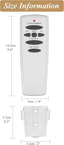 Miniatura 6 de Ventilador de techo con control remoto con reversa, control remoto con atenuador de repuesto para Hampton Bay, Hunter, compatible con UC7078T