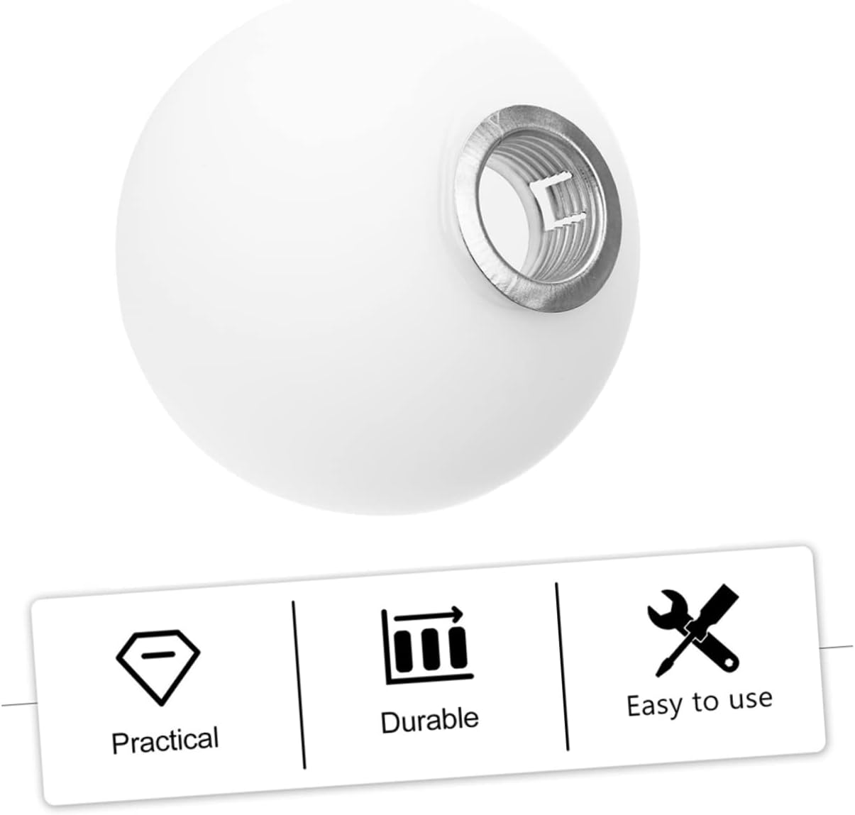 ARTIBETTER G9 Glass Spherical Lampshade Replacement 4.7 Inch White Frosted Globe Shade for Chandelier Wall Fixture