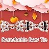 UP URARA PUP Thanksgiving Dog Collar with Bow Tie, Turkey Cotton Bowtie Collar for Puppy Girl Dog or Cat, Autumn Bow Tie Collar with Durable Metal Buckle, Turkeys Pet Collar, L, Neck 16-24in #3