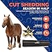 EquiGroomer Deshedding Brush, 8-Inch for Horses and Large Pets, Black, Removes Loose Dirt, Hair, and Fur, Professional Undercoat Grooming Tool