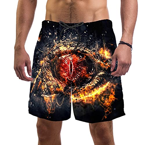 Short de bain homme avec doublure en maille anti-irritation œil de dragon S