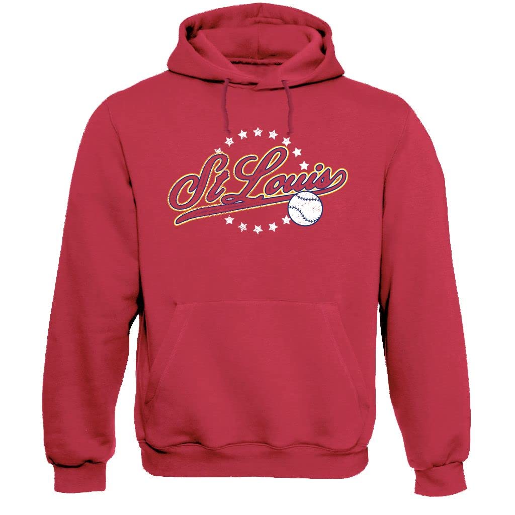 Pro Baseball Vintage Team Men's Retro Fan Apparel, St. Louis - Cardinal Hoodie, Medium — image 1