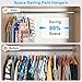 2 Pack Pants Hangers Space Saving Clothes Hangers 5 Layers, Non Slip Pant Hanger for Closet Organizers and Storage, Stainless Steel Jean Hangers Multifunctional Pant Rack for Trouser, Scarf, Skirt