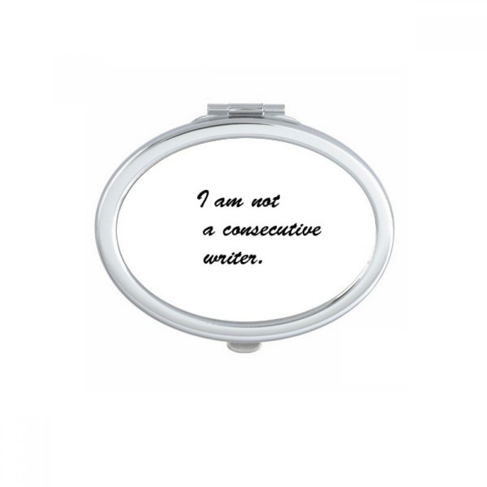 Miroir compact ovale pour retouches maquillage rapides au bureau ou en voyage format portable