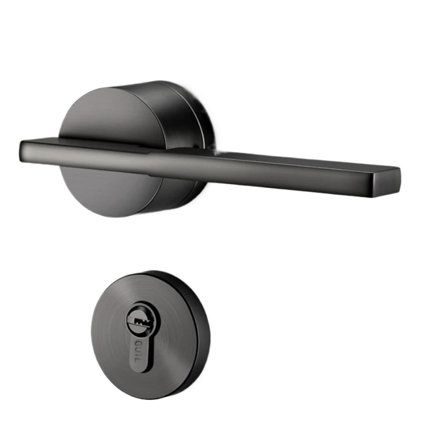 1 set of bedroom zinc alloy silent door lock with key(40*40*20mm)