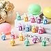 Jetec 25 Pcs Easter Mini Gnomes Figures Miniature Gnomes Tiny Egg Figurines Statue for Easter Stuffer Gifts Fairy Garden Landscape Patio Yard Lawn Decor Accessories to Prank Hide and Seek