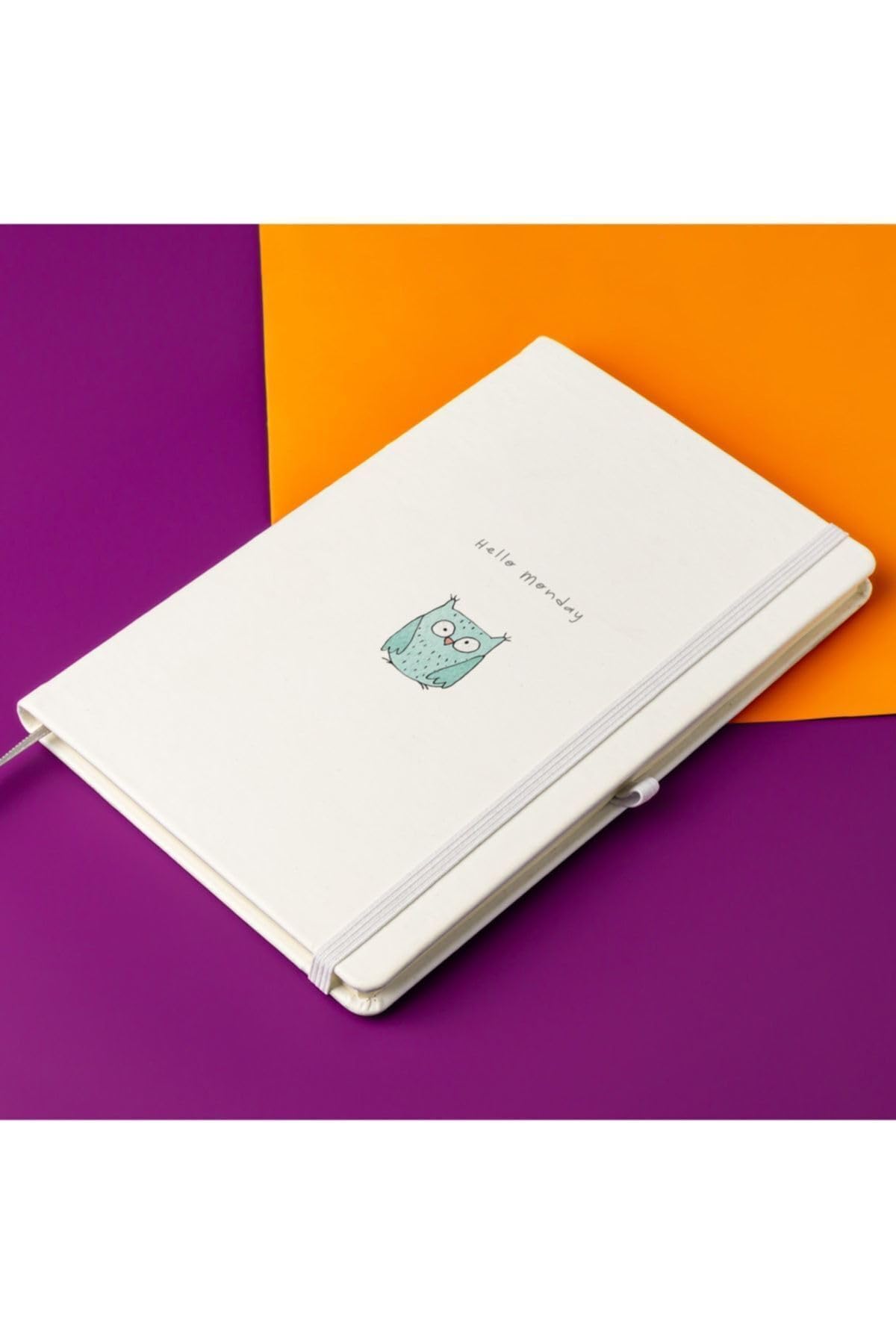 Hediyesepeti Hello Monday Minimalist Çizgili Not Defteri 13 Cm X 21 Cm 100 Yaprak