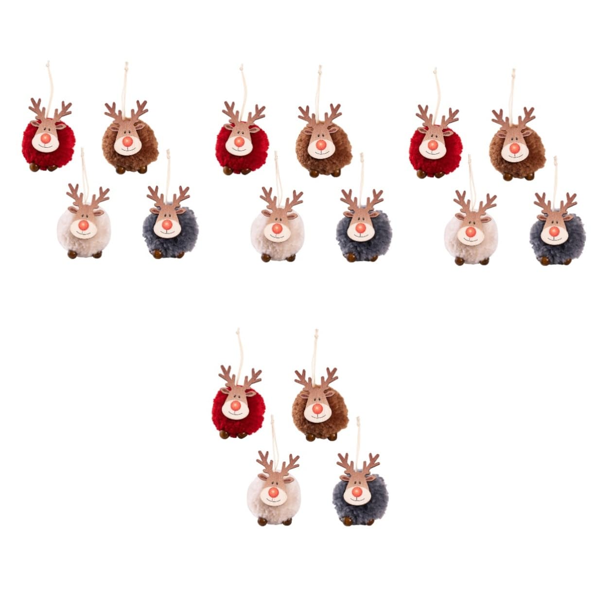 Zerodeko 4 Set Ciondolo Albero Di Natale Addobbi Natalizi Ghirlanda Pendenti Natalizi Ciondolo Natalizio Decorazioni Natalizie in Feltro Di Legno Decorazione Della Finestra 4 Pezzi*4
