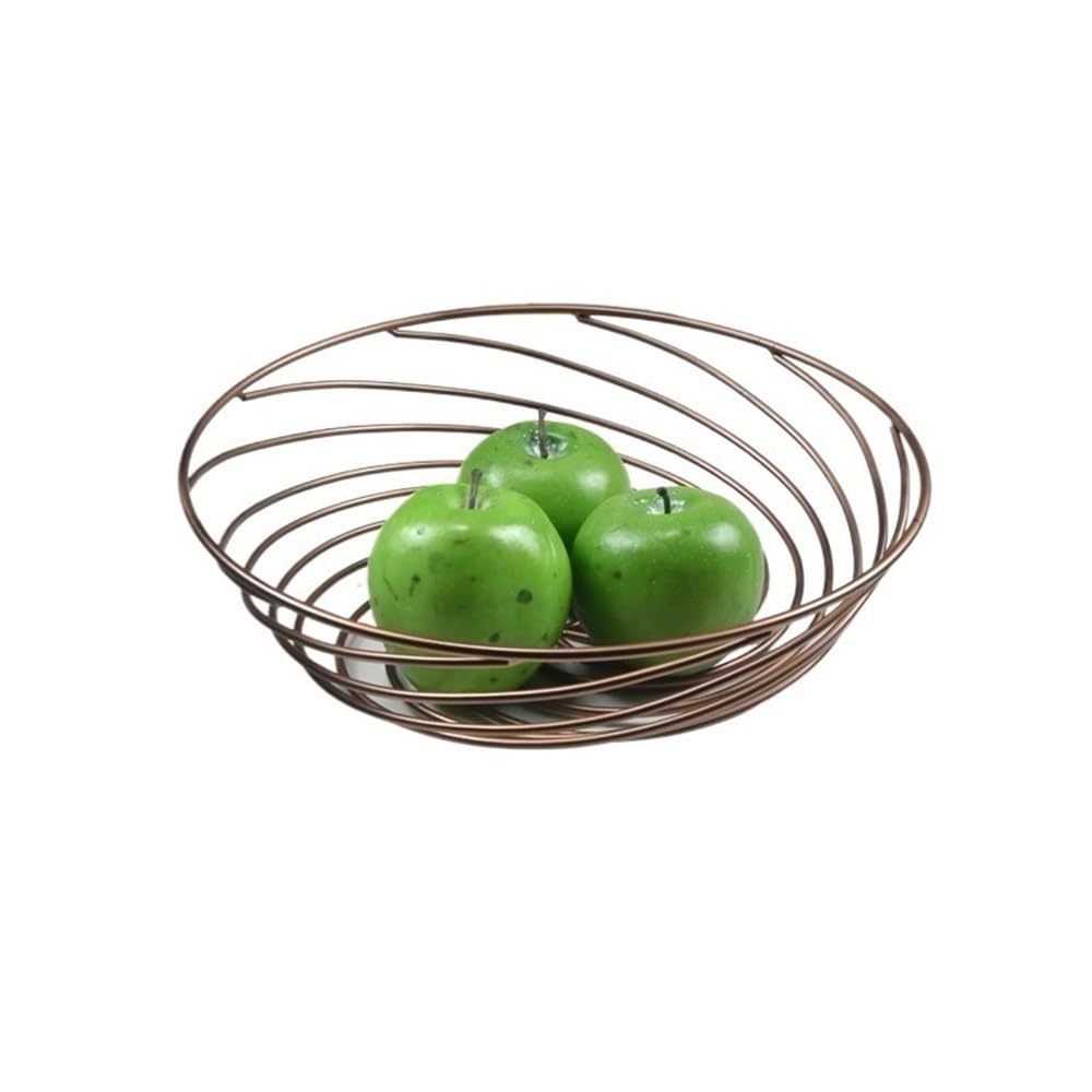Fzl02068lm Bronze Fruit Bowl Metal Fruit Bowl, Openwork Basket For Snack Vegetable Towels Versatile(Bronze)
