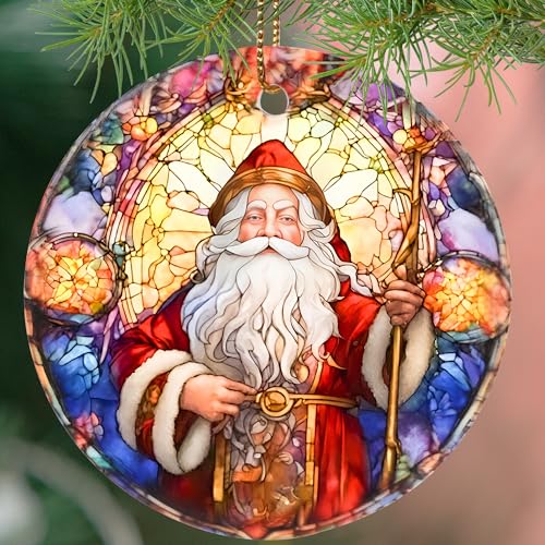 Touber Santa Claus Ornament - Christmas Keepsake, Holiday Decorations for Tree, Gifts