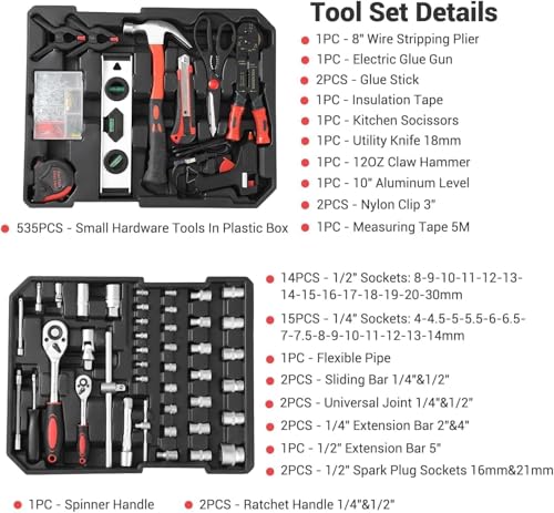 Set de herramientas 800 piezas con maletín de aluminio miniatura 4