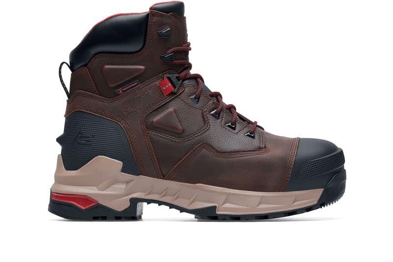 ACE Work Boots Redrock Chill, Men's 6" Nano Composite Toe (NCT) Work Boots, Slip Resistant, Waterproof, Brown, Size 122