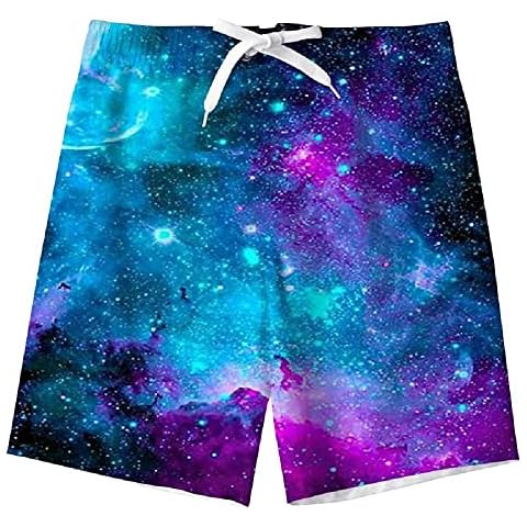 Idgreatim Boys 3D Galaxy Swim Trunks Cover