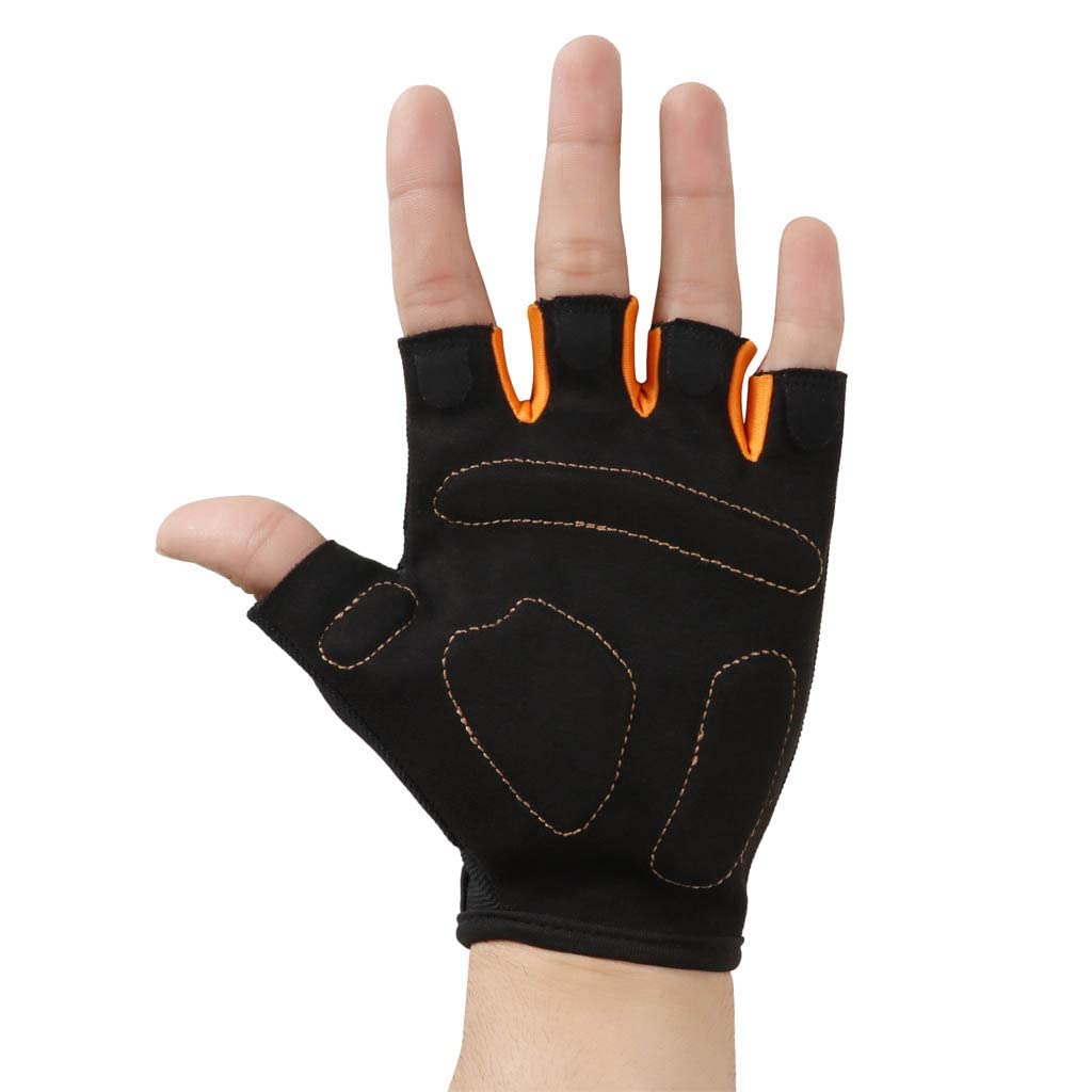 WMX Macho Unisex Leather Gym Gloves | for Professional Weightlifting, Fitness Training and Workout | with Half-Finger Length, Wrist Wrap for Protection (XL, TECHPAD)-picture-19