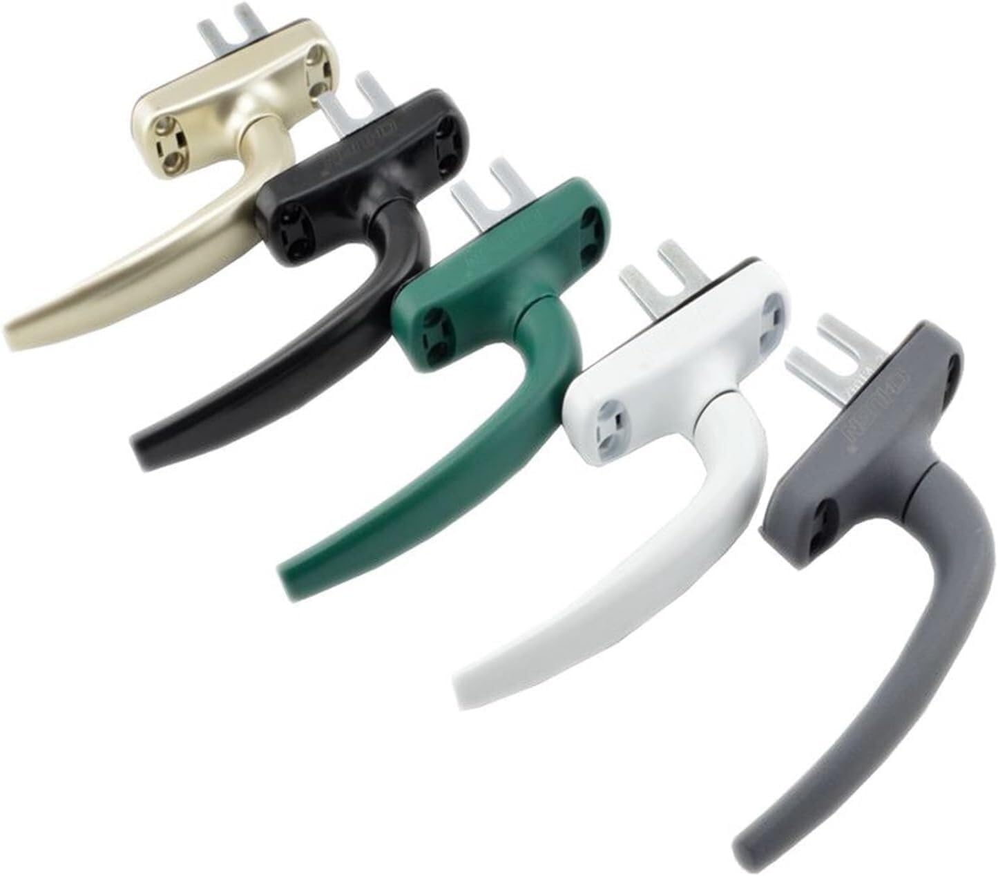 window handle, Glass Window Furniture Handle Cabinet Bathroom Balcony Pull Household Hardware (Color : Green, Size : Left) (Color : Beige, Size : Left) (Color : Svart, Size ( Color : Groen , Size : Le