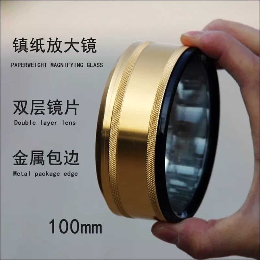 Soporte de Escritorio de Vidrio óptico Grande, Lupa de 100mm para Personas Mayores, Lupa portátil de Lectura