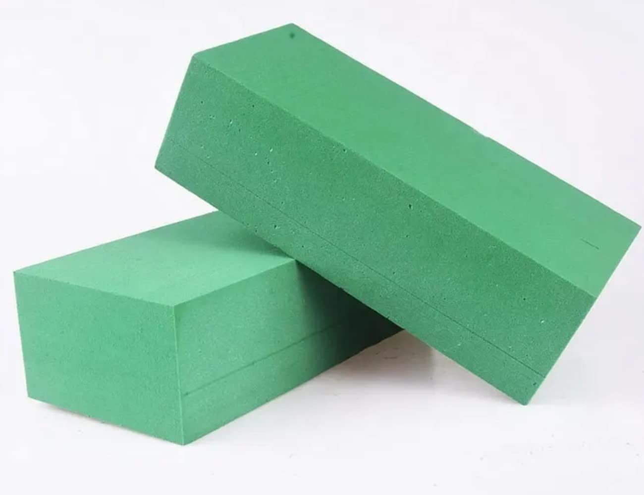 2pc Flower Mud Foam Bricks Green Florist Styrofoam Blocks for Spring Fresh Flower ArrangementFlower Arrangement, Wedding,Party Decoration and Crafts Supply (Green)