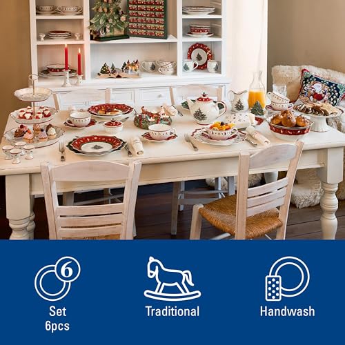Villeroy & Boch 6-Pieces Toy's Delight Breakfast Set for 2, Red, Porcelain - Image 5