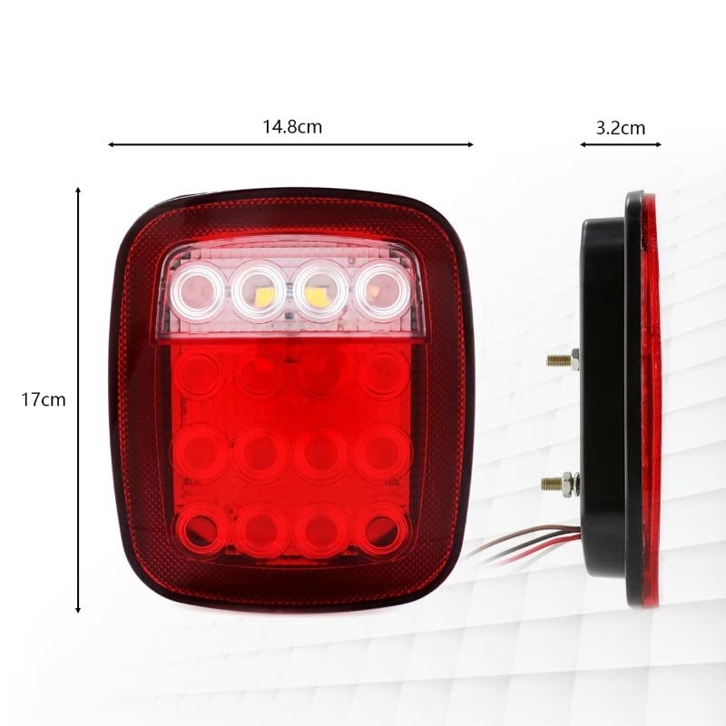 Fanale Posteriore Per Jeep Wrangler CJ TJ YJ - 2 Pezzi, Con Indicatore Di Direzione, Nero