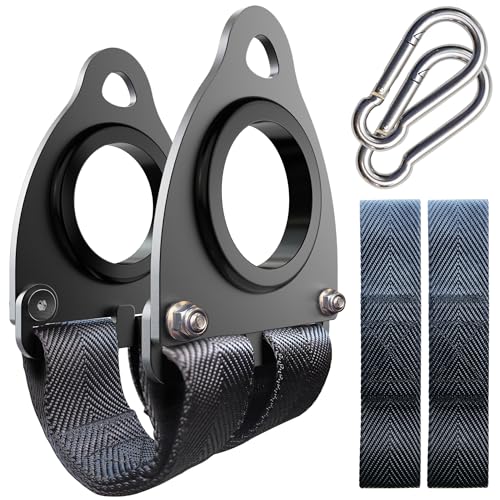 HOOJAKU Barbell Adapter, Flexible Nylon Twisted Connection, Dumbbell to Barbell Converter, Landmine & T Bar Row Attachment for 2 Inch Olympic Bar, Home Gym Weightlifting Accessory