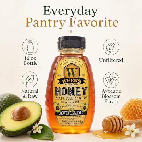Miel de aguacate pura sin filtrar 16 oz miniatura 6