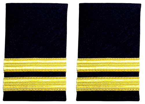 HEUK Paire d'épaulettes noires pour pilote d'avion ou marine marchande Cover