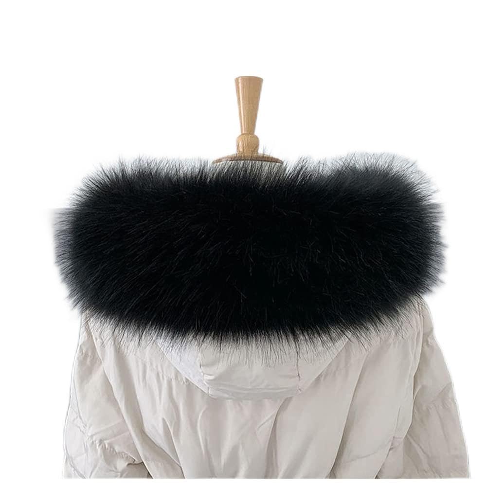 SHTGOI Faux Fur Collar, Removable Faux Fur Collar, Warm Fur Collar, Fur Collar, Fur Collar