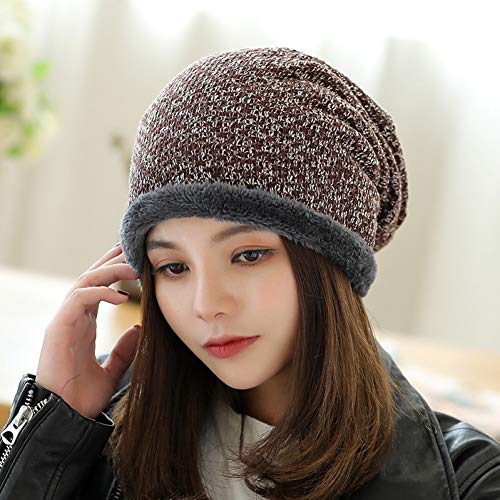 Bonnet tricoté femme chapeau mode sauvage et chaud pullover automne