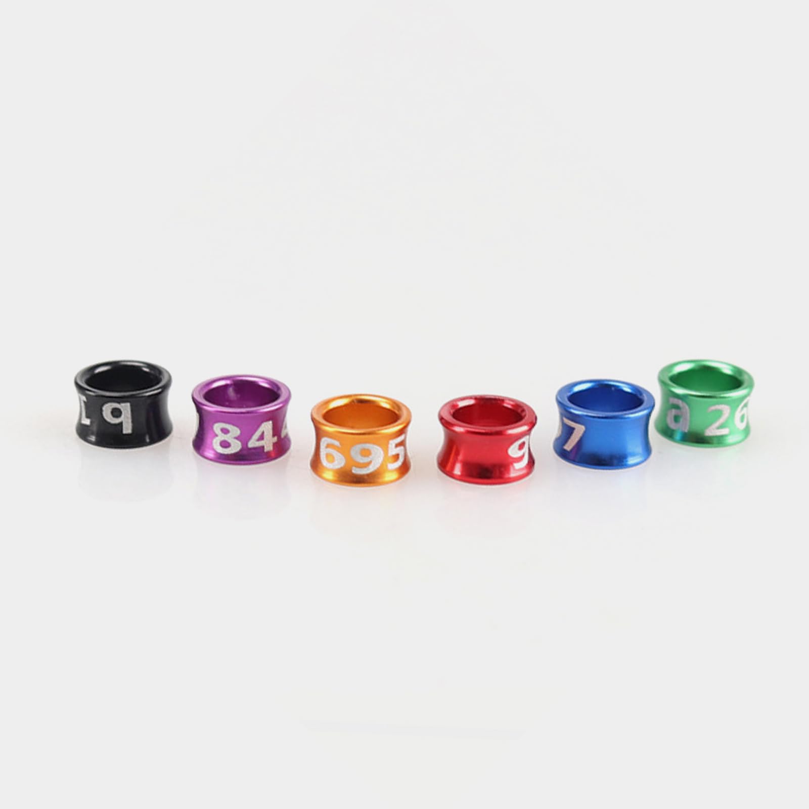 Small Bird Closed Leg Rings - Aluminum Alloy Bands for Budgies, Canaries, Doves - Secure Colorful Identification Tags for Training 10 Pieces 4.5mm