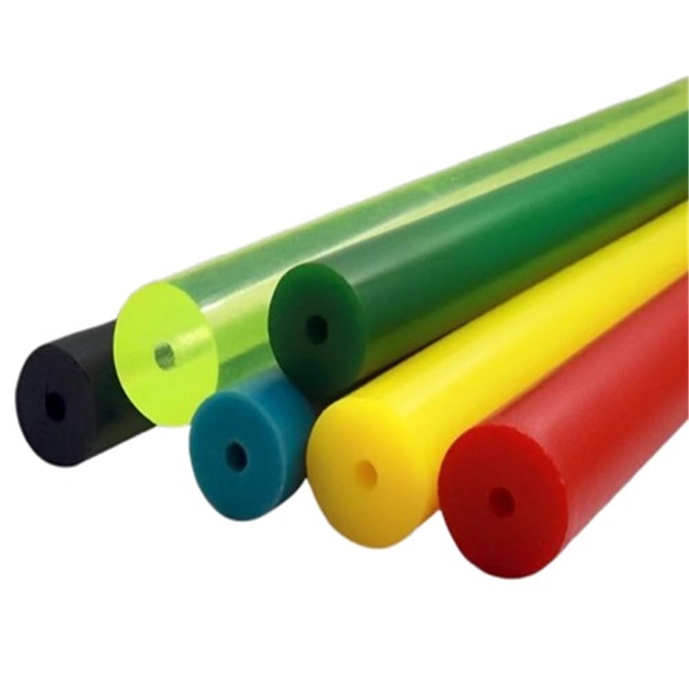 Tige ronde en polyuréthane, tige creuse en PU, longueur 500 mm, barre à ressort ronde en caoutchouc for tous types de machines industrielles et oratoires (1 pièce)(Rot,25 * 8mm)